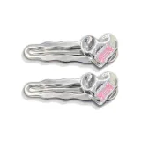 Серебряная заколка для волос в форме сердца [1 пара]