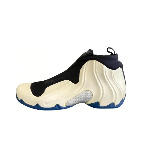 Nike Air Flightposite Slip-resistant Abrasion-resistant MID Топ Винтажные баскетбольные кроссовки Мужские Бежевый Черный Синий