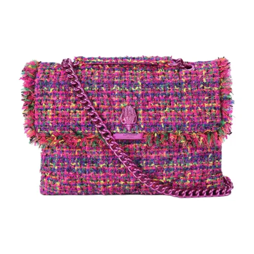 Kurt Geiger London Твид Сумка через плечо Сумка на плечо Большая Женская Розовая Красная