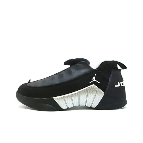 Jordan Air Jordan 15 OG Low Черный Серебряный Противоскользящее покрытие Поддержка Низкий Топ Винтажные баскетбольные кроссовки Мужской Черный