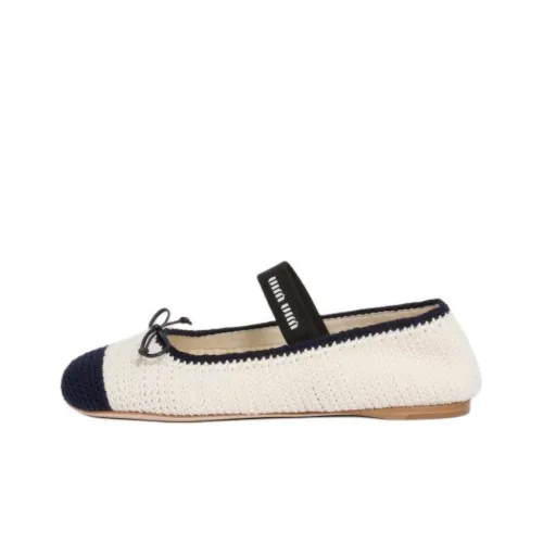 MIU MIU Mary Jane Shoes Женские Айвори