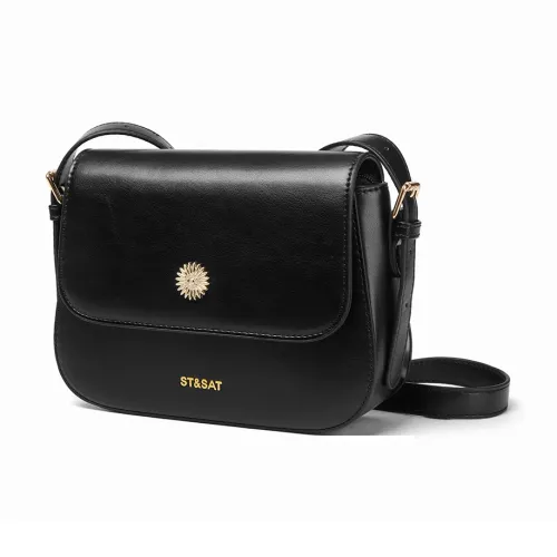 ST SAT Сумка через плечо из синтетической кожи женская темно-черная коричневая