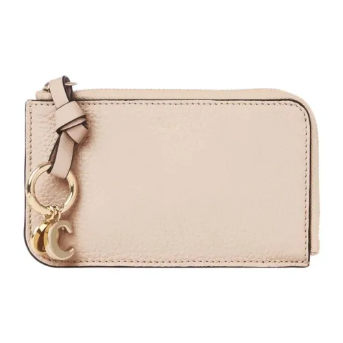 Chloe Alphabet с рельефным узором и блестящая телячья кожа кошелек для монет маленький женский цвет цементный розовый