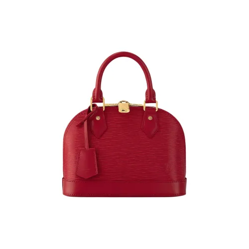 LOUIS VUITTON Alma BB Epi GRAIN LEATHER Купольная сумка портативная сумка через плечо женская красная