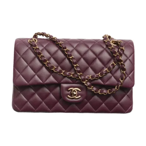 CHANEL Classic Flap CF Lambskin Сумка через плечо Сумка через плечо Женская Бордовый