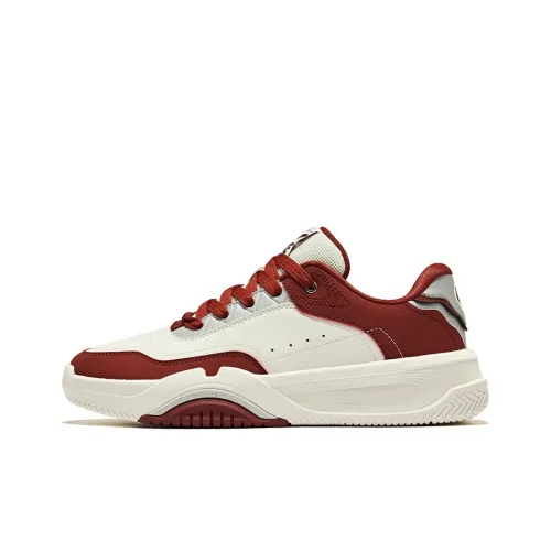 Erke Карамельный латте 2,0 Устойчивые к истиранию Дышащие Низкие Кроссовки для скейтбординга Мужские Микрокристаллический белый Бордоский красный