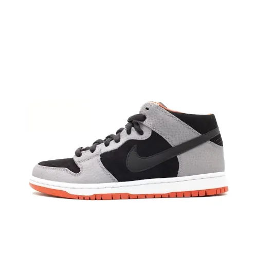 Nike Dunk SB Амортизация Износостойкий MID Топ Скейтборд Кроссовки Мужские Черные Серые