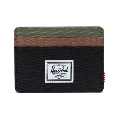 Herschel Переработанный материал Ткань Картхолдер Обычный Женский Черный Зеленый Коричневый