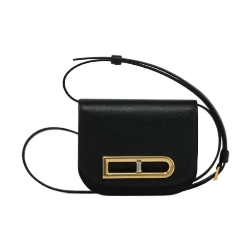 Delvau Яркий с рельефом Alpina Телячья кожа Сумка через плечо Женская Черная