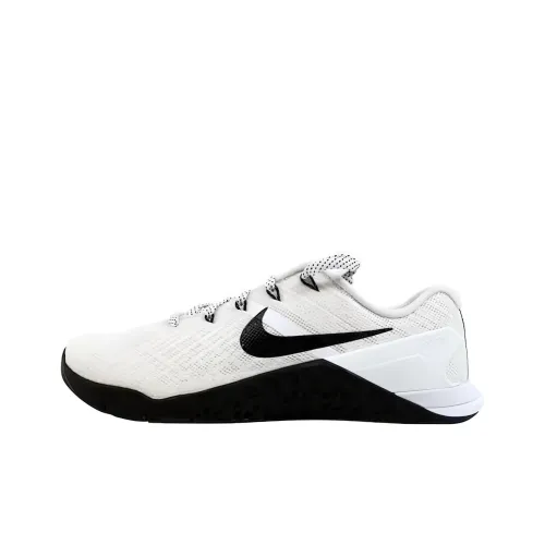 Nike Metcon 3 Амортизация Износостойкие Низкие Баскетбольные Кроссовки Женские Черный Белый