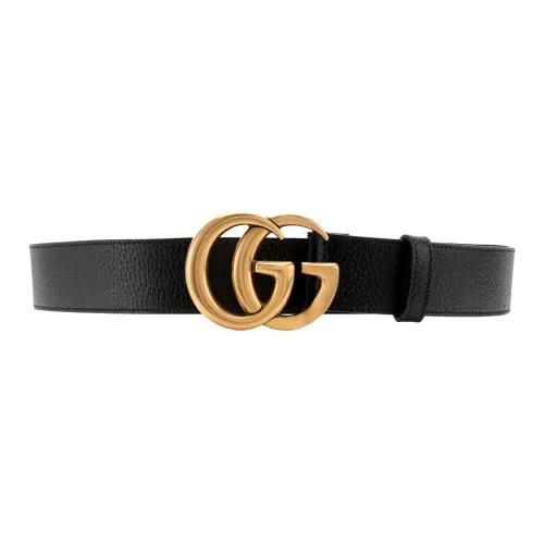 GUCCI Logo Модный тренд Без рисунка Застежка Кожаные ремни Мужской Ширина 4CM