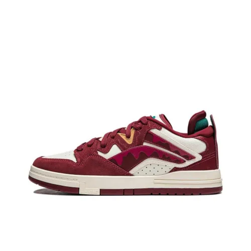 Вставка Wave Pro Slip-Resistant Abrasion-Resistant Low-Top Скейтборд Кроссовки Мужские Красный Белый