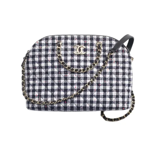 CHANEL Шерсть Twill Мягкая Шерстяная Переносная Сумка через плечо Сумка на плечо Женская Морской Синий и Белый