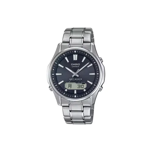 CASIO Солнечный Кварцевый Механизм Титан Ремешок Часы Унисекс Черный Циферблат