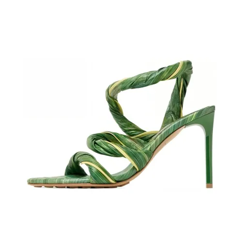 Bottega Veneta Модные сандалии 9 см женские зеленые