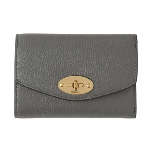 Mulberry Darley Коровья кожа крупнозернистая текстура кошелек маленький женский уголь