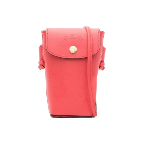 LONGCHAMP Épure Russian Leather Crossbody Phone Case Women's Red