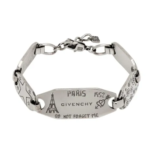 GIVENCHY Браслеты из латани Мужской Серебряный