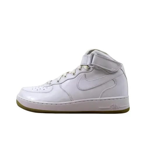 Nike Air Force 1 Comfort Премиум QS Амортизация Износостойкий MID Топ Кэжуал Унисекс Белый