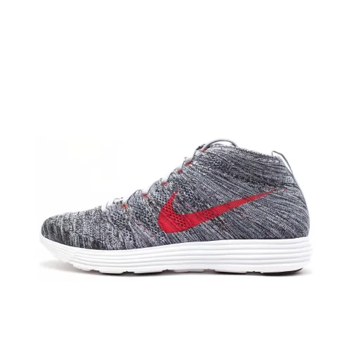 Nike Lunar Flyknit Устойчивые к истиранию Низкие Беговые кроссовки Мужские Серые