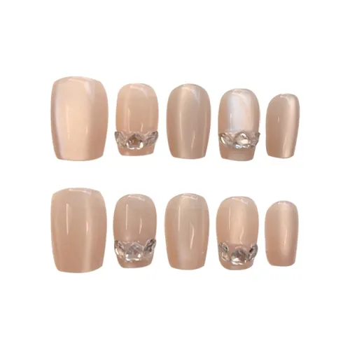 Meow Man A Купидон False Nail Короткий LADDER Розовый Smudge 15мм