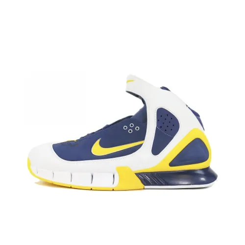 nike 2K5 Air Zoom Huarache Полуночный синий VARSITY Maize Высокий Топ Винтажные баскетбольные кроссовки Мужской Морской синий