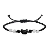Кошка Круглая бусина браслет [Черный]