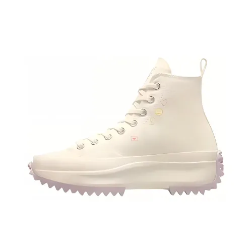 Converse Run Star Hike Платформа Высокий Топ Кеды Унисекс Белый Фиолетовый