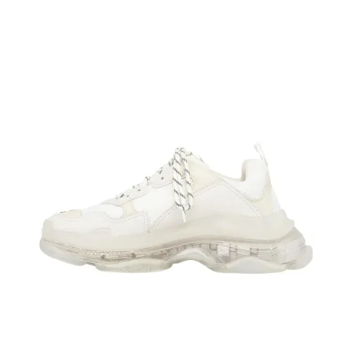 Balenciaga Triple S Low Топ Толстая подошва Кроссовки Мужские Белые