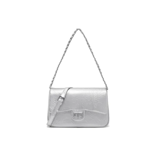 BELLE Искусственная кожа Маленькая квадратная сумка Сумка на плечо Сумка-багет Сумка через плечо Женская