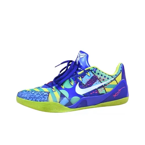 Nike Kobe 9 EM Low 'Brazil' Противоскользящий Низкий Топ Баскетбольные Кроссовки Мужские Синий Желтый