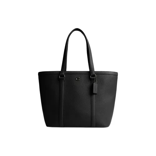 COACH Gotham Кожа Тоут Сумка Сумка для покупок Сумка на плечо Сумка Большая Унисекс Черная