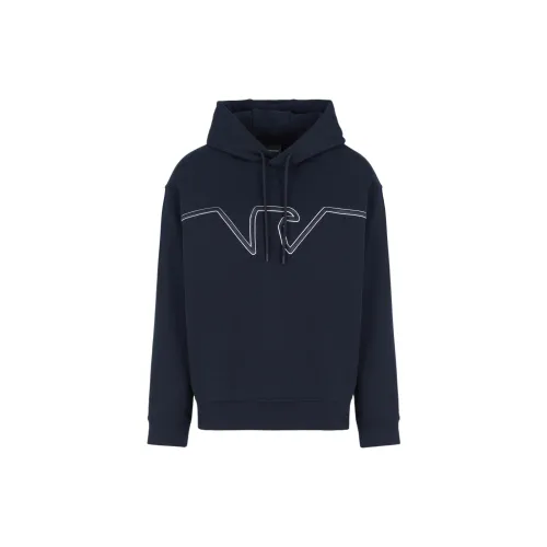 EMPORIO ARMANI SS24 Свитшот Мужской Морской Синий