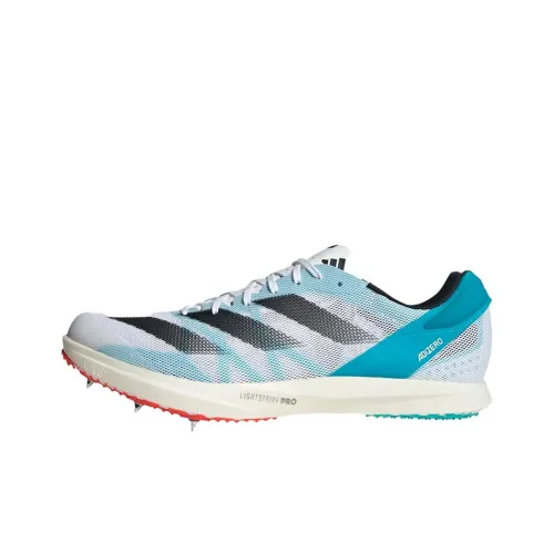 Adidas Adizero Avanti Беговые кроссовки Высокий топ Белый Синий Унисекс