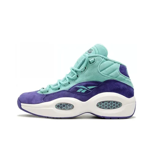 Sneakersnstuff x Reebok Question A Shoe About Crocus' MID Топ Баскетбольные кроссовки для игры Унисекс синий-фиолетовый