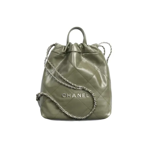 CHANEL 22Bag Телячья кожа Рюкзак Женские Хаки