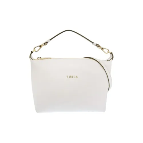 Furla Кожа Портативный Crossbody Сумка Сумка через плечо Экстра-большая Женская Белая