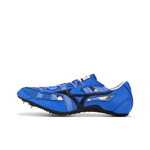 Mizuno Slip-resistant Abrasion-resistant Low-top Sprint Running Shoes Unisex Blue Мицубо Противоскользящий Устойчивый к истиранию Низкий Топ Спринт Беговые Кроссовки Унисекс Синий