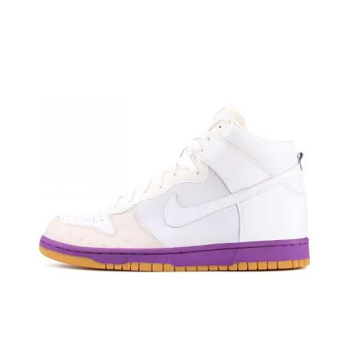 Nike Dunk DELUXE Anti-slip Легкий Высокий Топ Скейтбординг Кроссовки Мужские Белые