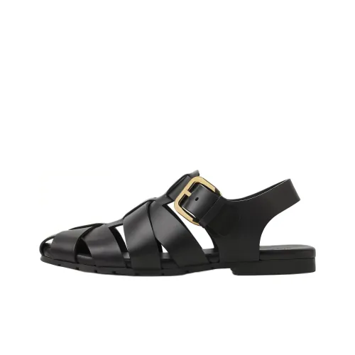 Bottega Veneta Alfie Римские Сандалии Женские Черные