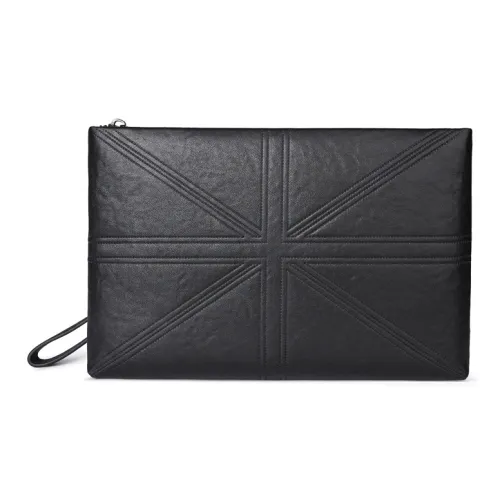 POLOMEISDO Коровья кожа Конверт Сумка Клатч Средний Мужской Черный