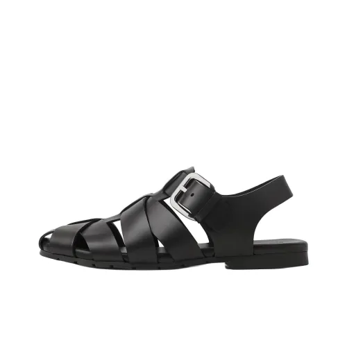 Bottega Veneta Alfie Римские Сандалии Мужские Черные