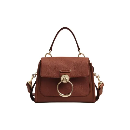 Chloe Tess с текстурой Телячья кожа блестящая Телячья кожа сумка через плечо мини женская коричневый