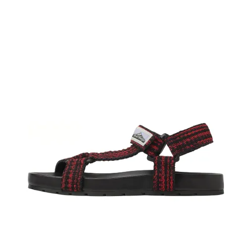 Bottega Veneta Пляжные сандалии Мужские Красный Черный