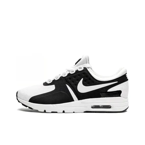 Nike Air Max ZERO Low Беговые кроссовки Топ Женские Белый Черный