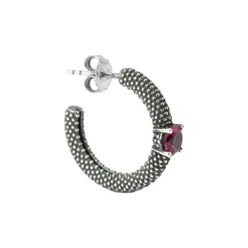 NOVE25 Серьги Женские Серебряные Черный Красный