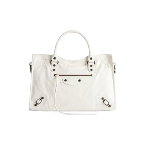 Balenciaga Arena Storico Овечья шкура Сумка через плечо Сумка среднего размера Женская Ярко-белая