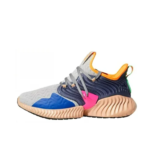 Adidas Alphabounce Instinct Устойчивый к истиранию Дышащие Низкие Беговые кроссовки Унисекс Черный Серый