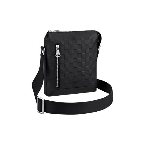 LOUIS VUITTON DiscoveryMessenger Сумка Messenger из коровьей кожи Сумка через плечо Маленькая Мужская Черная