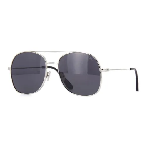 TOM FORD Металл Aviator Солнцезащитные очки Мужские Серебряные